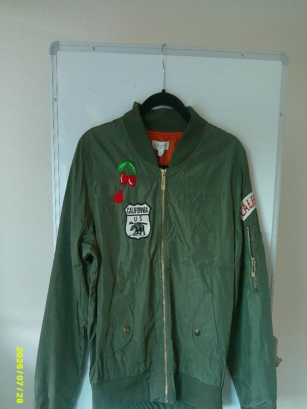 Army Green Bomber Jacket Cali Love Jacket Size M